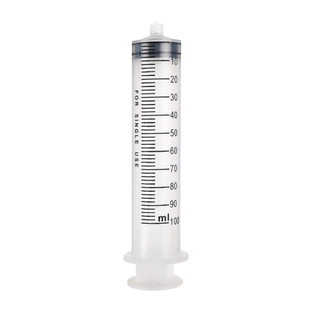 Basic Plastic Syringe + Plunger (100ml)