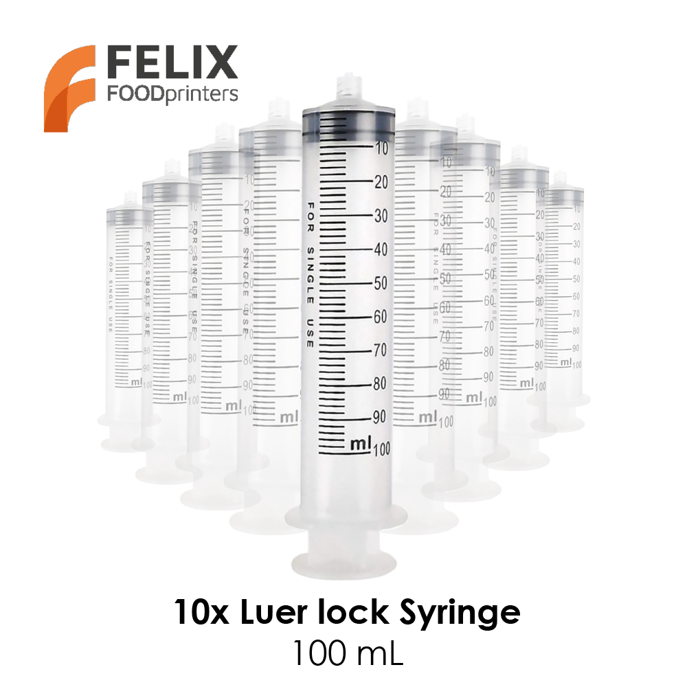 Basic Plastic Syringe + Plunger (100ml) - Set (10x)