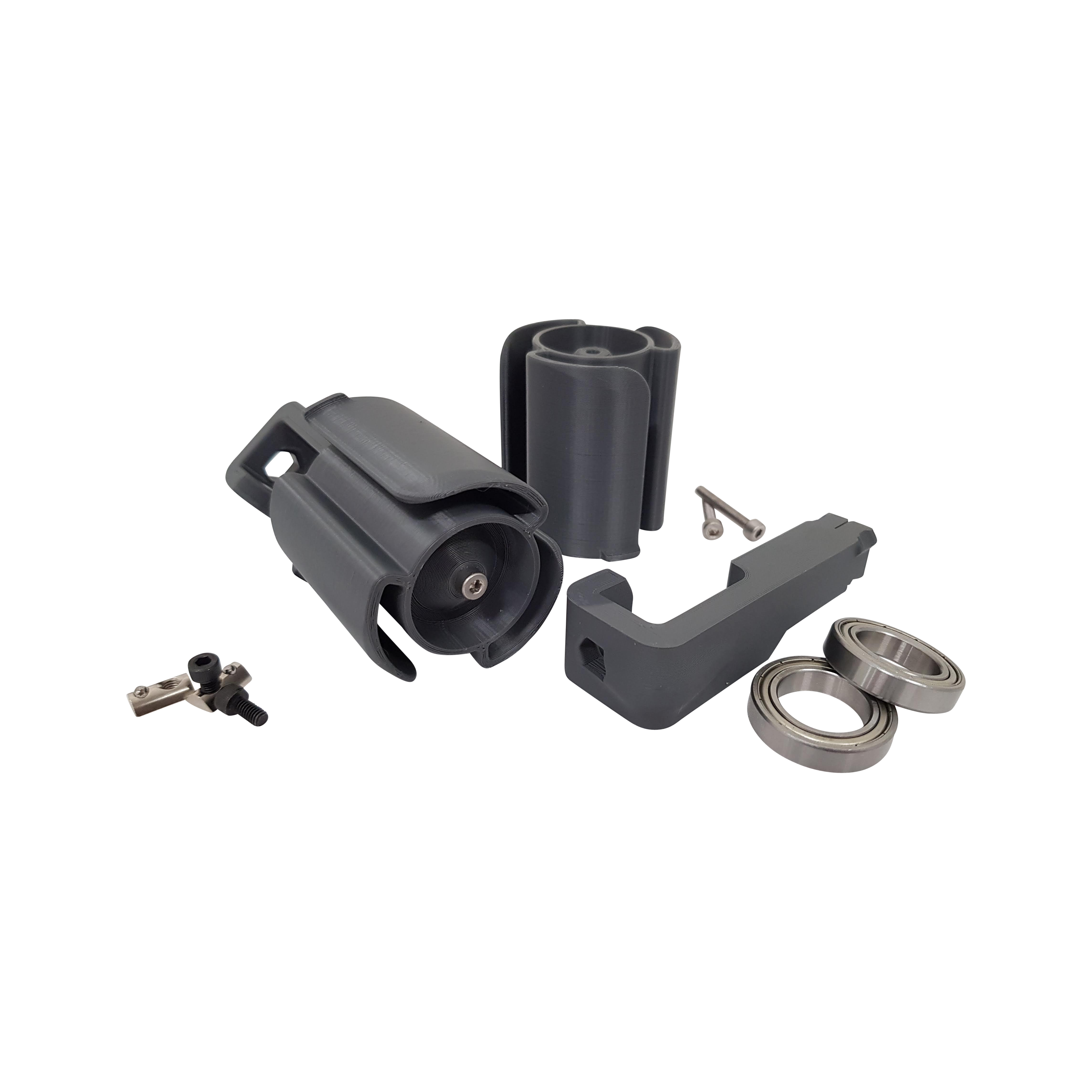 Filament roll holders including bearing