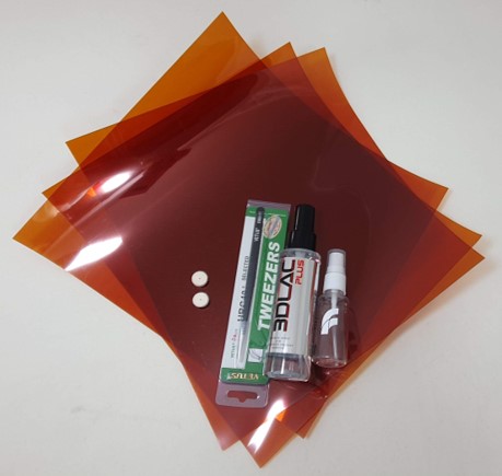 FELIX Starter Set (kapton sheet, dust cleaners, adhesive, tweezers and spray container)