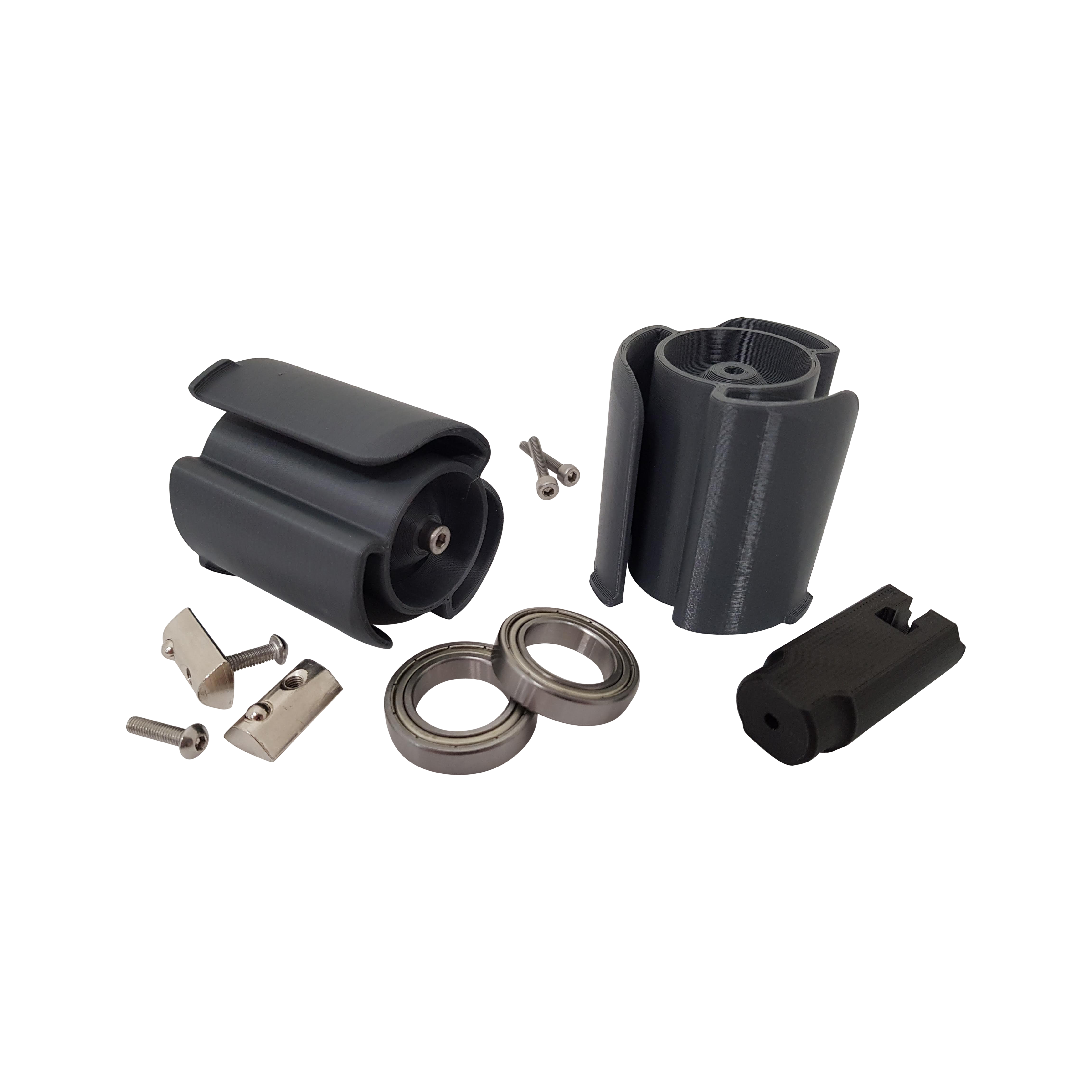 Filament roll holders including bearing